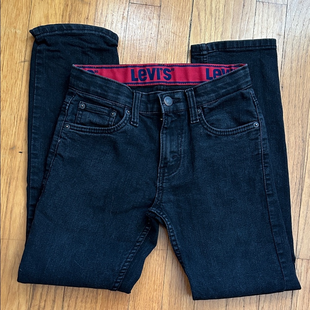 **b2g1** Levi's Black Jeans with Red Branded Waistband